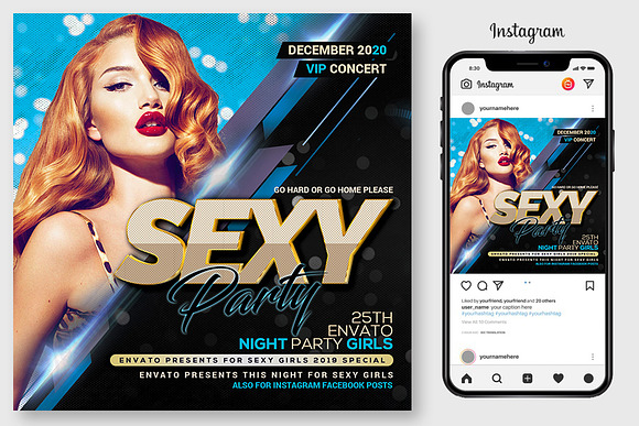 100 Night Club Party Flyers Bundle in Flyer Templates - product preview 55