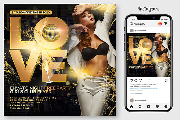 100 Night Club Party Flyers Bundle in Flyer Templates - product preview 56