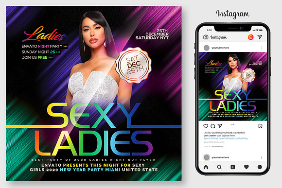 100 Night Club Party Flyers Bundle in Flyer Templates - product preview 69
