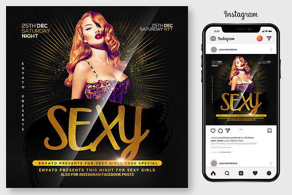 100 Night Club Party Flyers Bundle in Flyer Templates - product preview 70