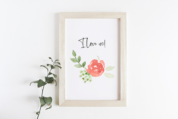 NEW Peach Coral Watercolor Florals in Graphics - product preview 7