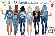 Best Friends Clipart Jeans Jackets