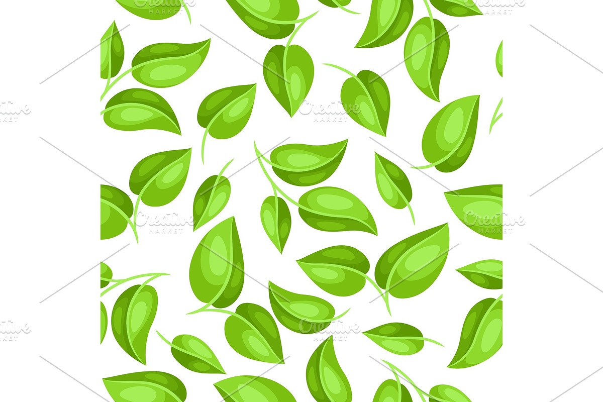 Seamless pattern with spring leaves. in Patterns - product preview 8