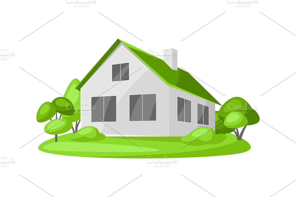 Green house concept illustration. in Illustrations - product preview 8