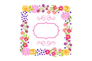 Frame with pretty flowers.