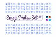 Freehand Drawn Emoji Smiles Set #1