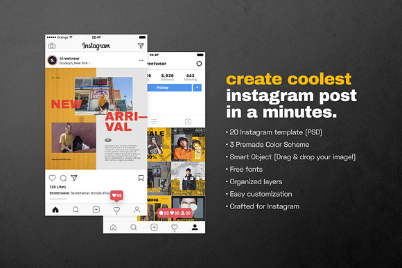 Instagram Bundle - Streetwear Vol.2 in Instagram Templates - product preview 4