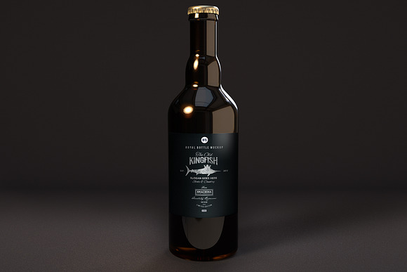 Premium Beer Bottle Mockup - DARKIII in Branding Mockups - product preview 7