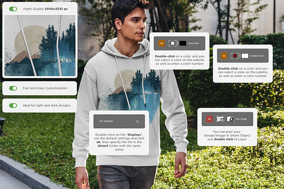 Hoodie Mock-Up Street Fashion vol.3 in Product Mockups - product preview 1