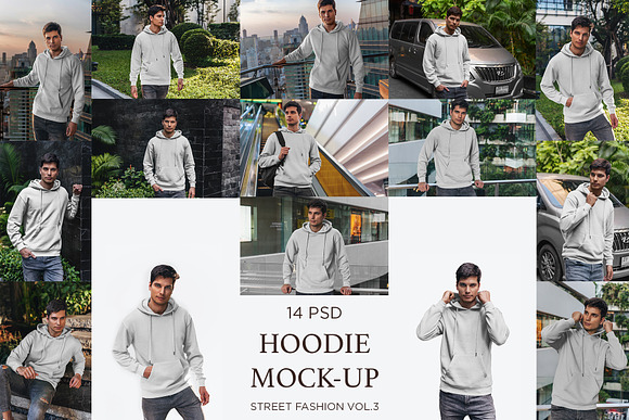 Hoodie Mock-Up Street Fashion vol.3 in Product Mockups - product preview 13