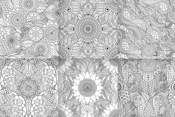 Boho black&white mini set in Patterns - product preview 1