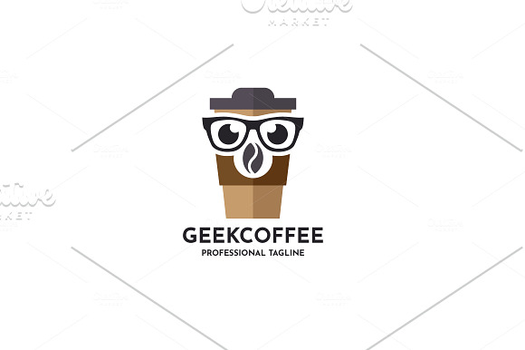 Geek Coffee Logo in Logo Templates - product preview 2