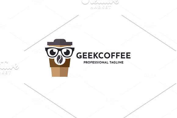 Geek Coffee Logo in Logo Templates - product preview 3
