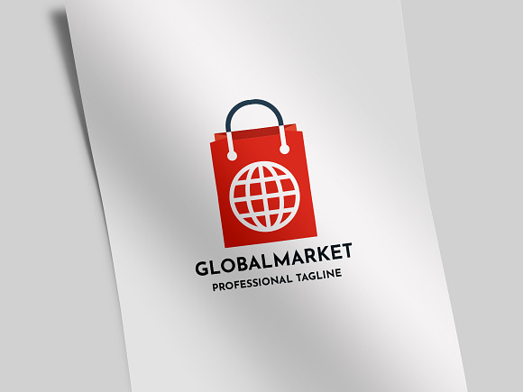 Global Market Logo in Logo Templates - product preview 1