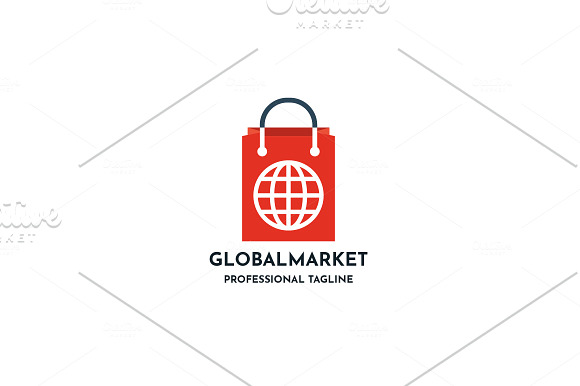 Global Market Logo in Logo Templates - product preview 2