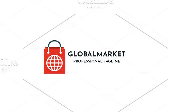 Global Market Logo in Logo Templates - product preview 3
