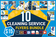 10 Cleaning Service Flyers Bundle