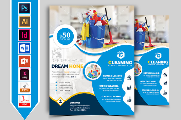 10 Cleaning Service Flyers Bundle in Flyer Templates - product preview 2