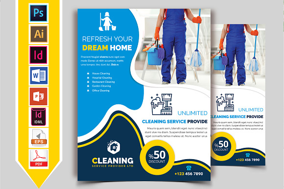10 Cleaning Service Flyers Bundle in Flyer Templates - product preview 6