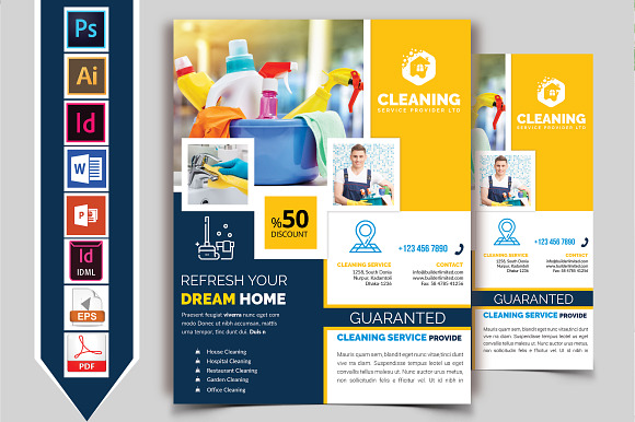 10 Cleaning Service Flyers Bundle in Flyer Templates - product preview 8