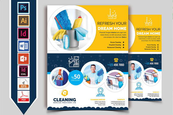 10 Cleaning Service Flyers Bundle in Flyer Templates - product preview 10