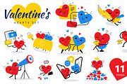 Valentine's hearts set