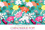 Chinoiserie POP! Seamless Pattern