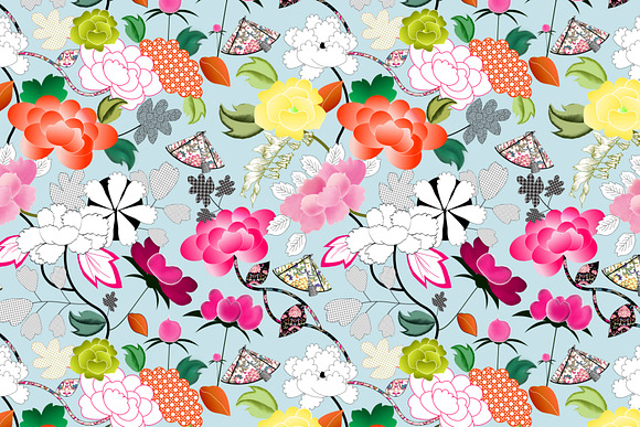 Chinoiserie POP! Seamless Pattern in Patterns - product preview 2