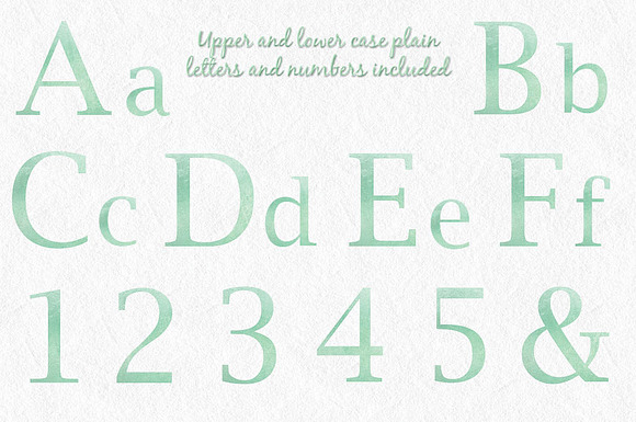 Violet and mint floral alphabet in Illustrations - product preview 8