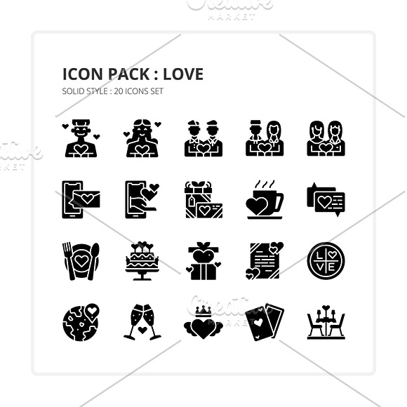 Love icons packs in Love Icons - product preview 2