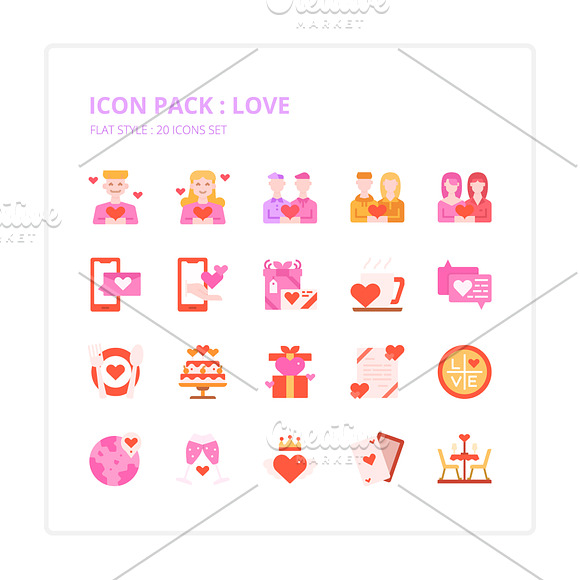 Love icons packs in Love Icons - product preview 4