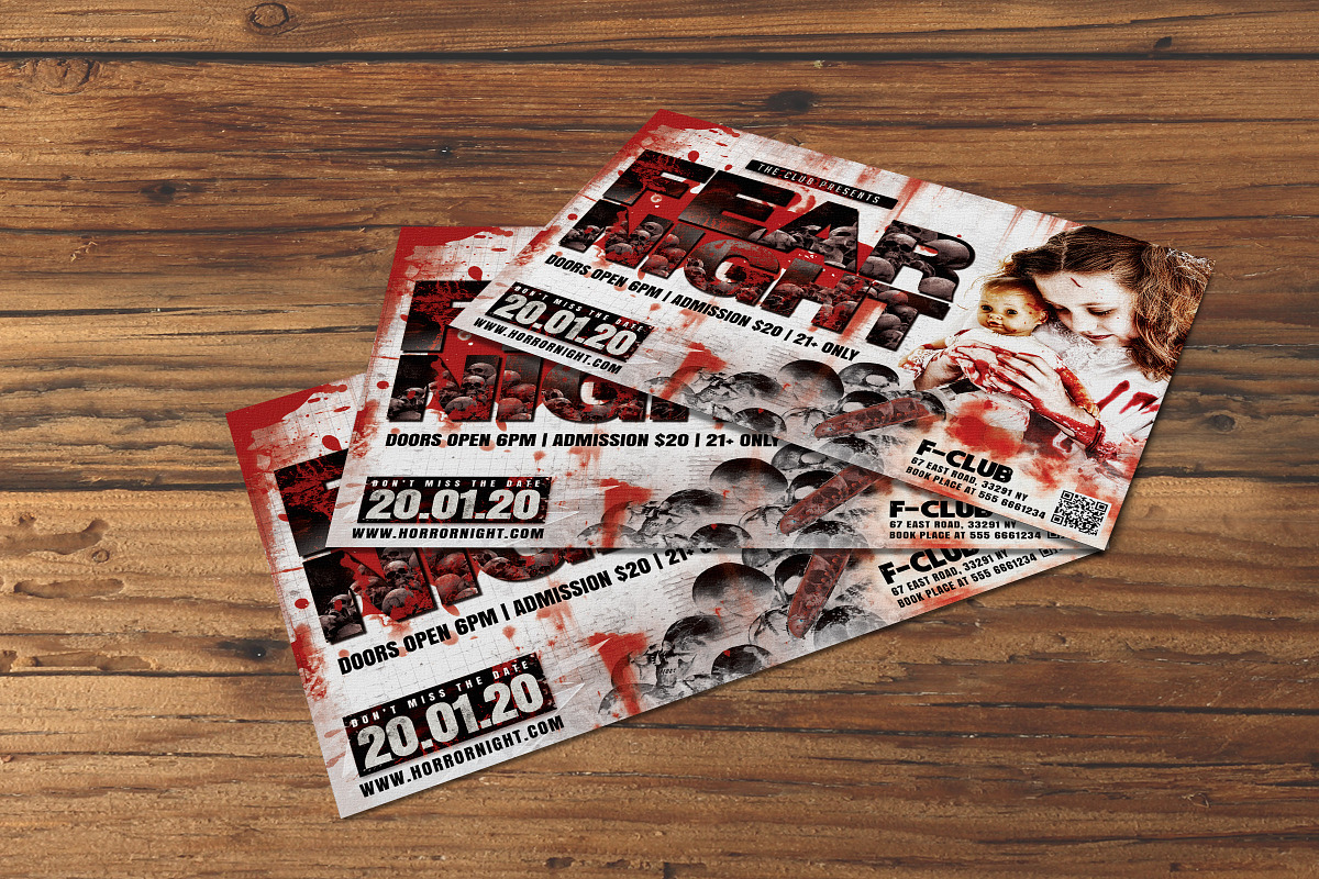 Fear Night Flyer in Flyer Templates - product preview 8
