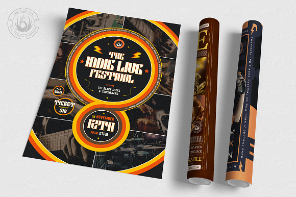 Indie Rock Flyer Bundle V2 in Invitation Templates - product preview 5