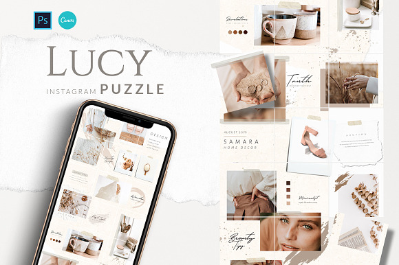 PUZZLE Bundle Instagram - PS & Canva in Instagram Templates - product preview 17