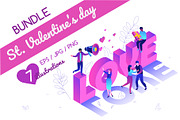 St. Valentine's Day Isometric Images