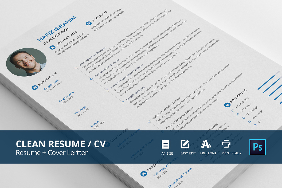 Clean Resume/CV in Letter Templates - product preview 8