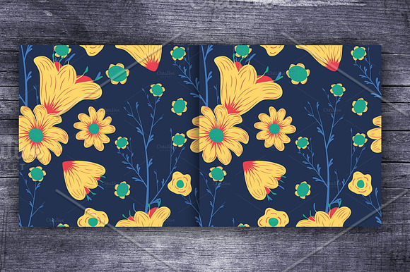 Spring flowers chamomile seamless in Illustrations - product preview 2