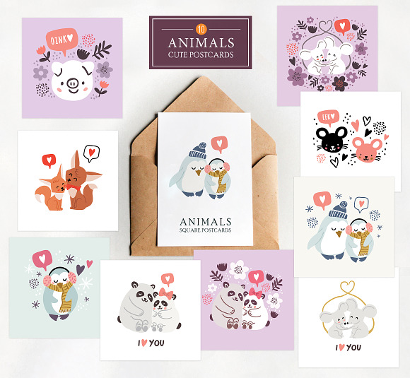 Lovely Animals 22 Patterns + Clipart in Patterns - product preview 7