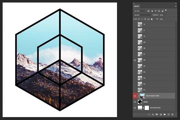 Bold Hexagonal Overlays in Print Mockups - product preview 1