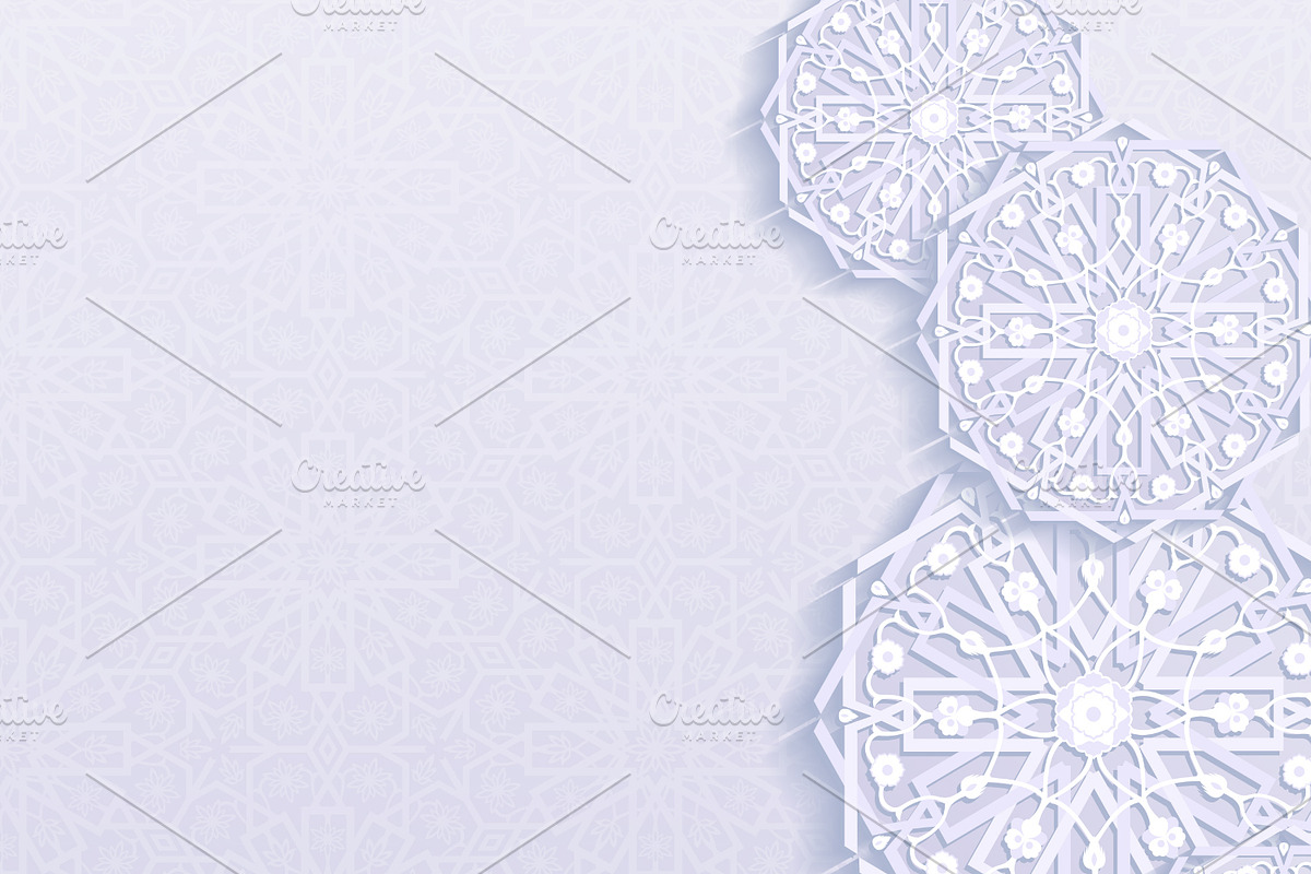 Background with traditional ornament in Illustrations - product preview 8