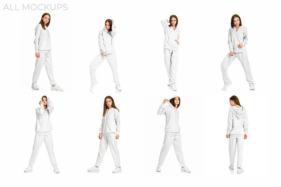 Female Sport Suit Mockup Set in Product Mockups - product preview 4