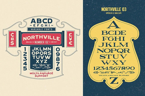 Northville Vintage Font Collections in Display Fonts - product preview 4