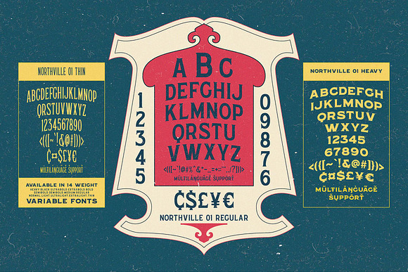Northville Vintage Font Collections in Display Fonts - product preview 6