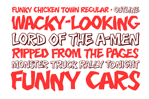 Funky Chicken Town in Display Fonts - product preview 1