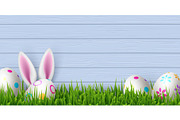 Vector Easter holiday banner.