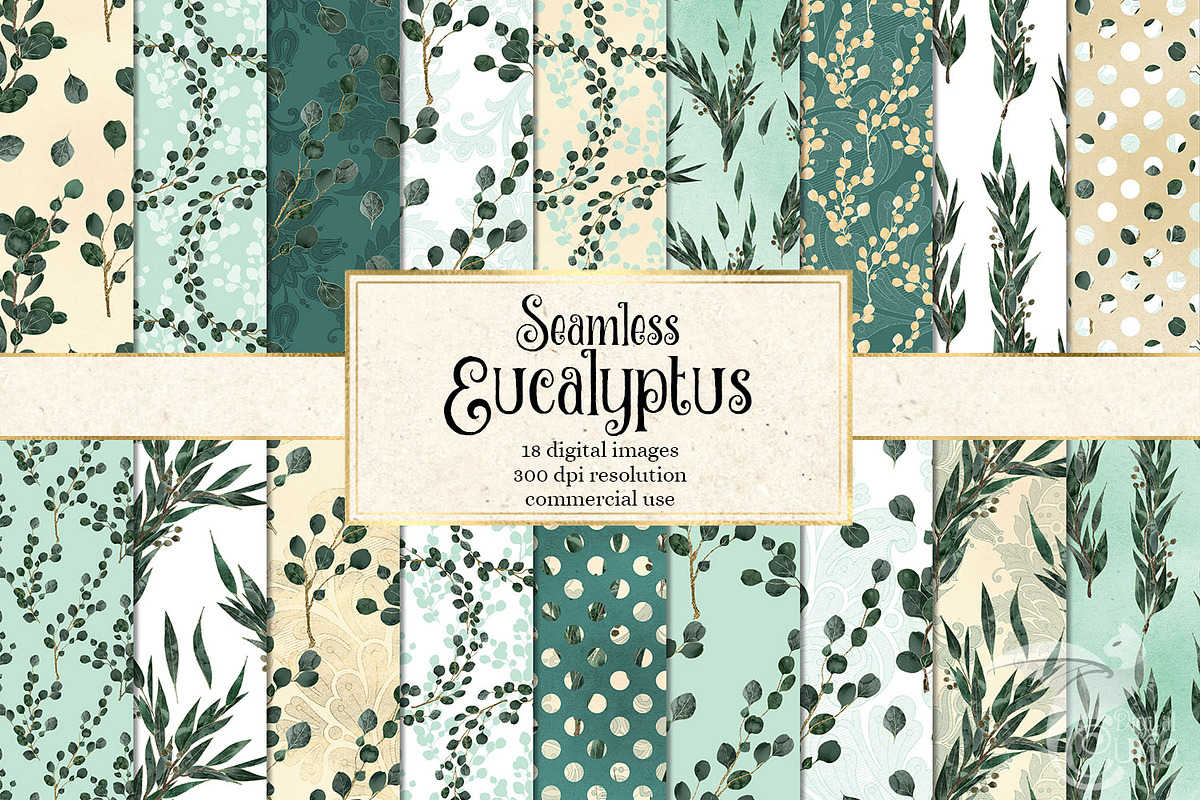Eucalyptus Digital Paper in Patterns - product preview 8