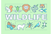 Wildlife word concepts banner