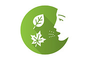 Fall allergy flat design glyph icon