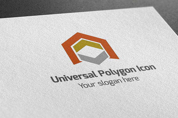 Universal Polygon Icon Logo in Logo Templates - product preview 1