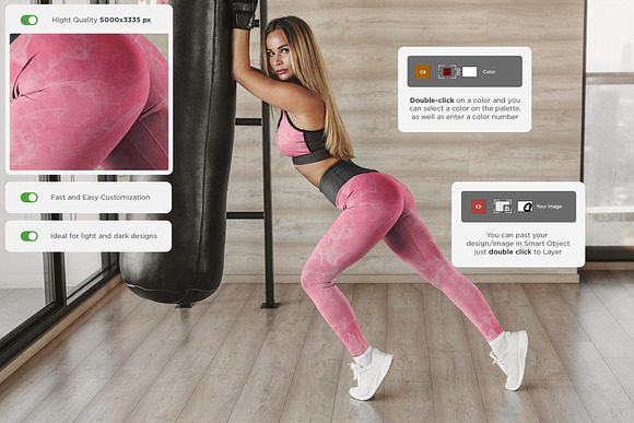 Leggings Mock-Up Gym Style in Product Mockups - product preview 1